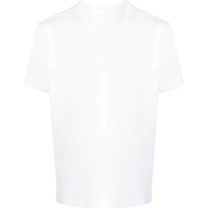 Givenchy, Tops, Heren, Wit, L, Katoen, 4G-Geborduurd Katoenen T-Shirt