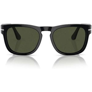 Persol, Accessoires, unisex, Zwart, ONE Size, Premium Acetaat Zonnebril met Vierkant Montuur