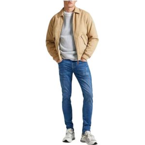 Pepe Jeans, Jeans, Heren, Blauw, W31 L32, Katoen, Slim-fit Jeans