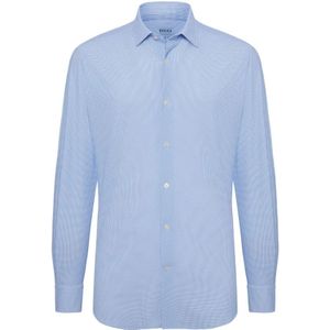 Boggi Milano, Overhemden, Heren, Blauw, 2Xl, Nylon, B Tech Slim Fit Stretch Nylon Overhemd