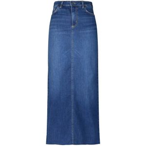 Liu Jo, Rokken, Dames, Blauw, W31, Denim, Lange Denim Rok