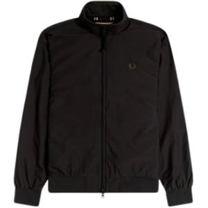 Fred Perry, Sweatshirts & Hoodies, Heren, Zwart, S, Nylon, Sweatshirt met rits