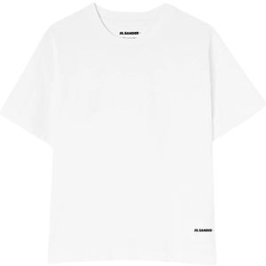 Jil Sander, Tops, Heren, Wit, XL, Katoen, 3 Pack Korte Mouw T-Shirt