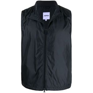 Aspesi, Lichtgewicht Nylon Gilet Blauw, Heren, Maat:M