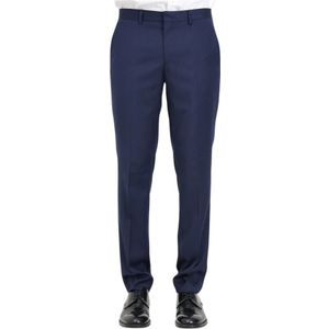 Selected Homme, Midnight Blue Dubbele Sluiting Broek Blauw, Heren, Maat:M