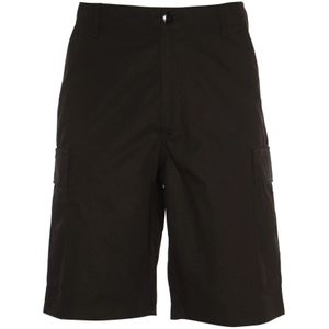 Kenzo, Korte broeken, Heren, Zwart, S, Katoen, Zwarte Cargo Workwear Shorts