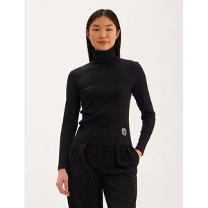 Ines De La Fressange Paris, Truien, Dames, Zwart, S, Katoen, Matthieu zwarte turtleneck top