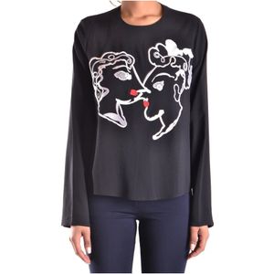 Msgm, Blouses & Shirts, Dames, Zwart, M, Blouse