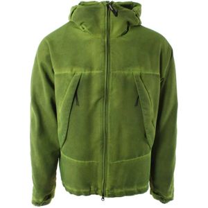 C.p. Company, Elegante Groene Hoodie met Eclipse Art Design Groen, Heren, Maat:M