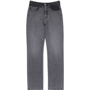 MM6 Maison Margiela, Jeans, Dames, Blauw, W25, Denim, Moderne Straight Jeans Stijl 961