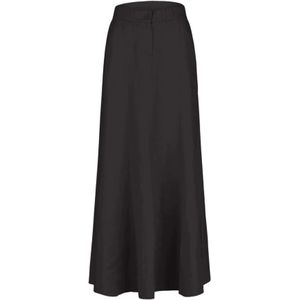 Marc Aurel, Zwarte Katoenen Rok met Elastische Tailleband Zwart, Dames, Maat:XS