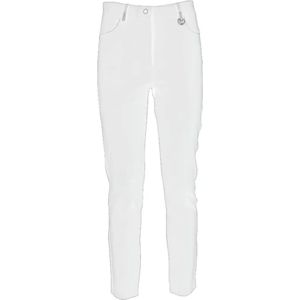 YES Zee, Jeans, Dames, Wit, L, Denim, White Viscose Jeans Pant - Witte Viscose Denim Broek