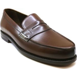 Berwick, Bruine Kalfleren Loafer met Penny Strap Bruin, Heren, Maat:41 EU