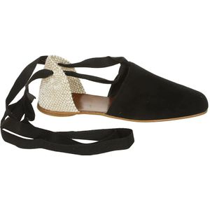 Castañer, Schoenen, Dames, Zwart, 39 EU, Leer, Stijlvolle zwarte leren espadrilles Ss 23