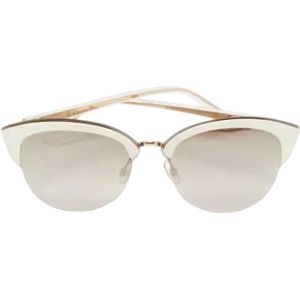 Dior Vintage, Pre-owned, Dames, Wit, ONE Size, Pre-owned Acetate sunglasses