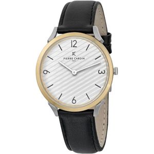 Pierre Cardin, Accessoires, Heren, Veelkleurig, ONE Size, Elegante Zilveren Heren Analoge Horloge