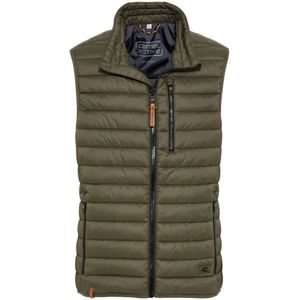 Camel Active, Jassen, Heren, Groen, 3Xl, Polyester, Gewatteerd vest van gerecycled polyester