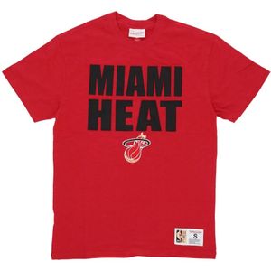 Mitchell & Ness, Tops, Heren, Rood, L, Miami Heat NBA Legendary Slub Tee