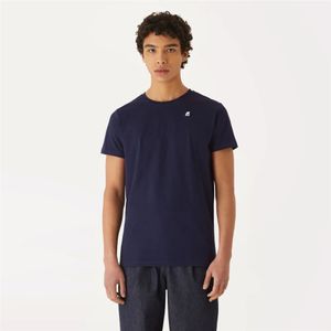 K-Way, Tops, Heren, Blauw, L, Katoen, Elliot Back Logo Tape