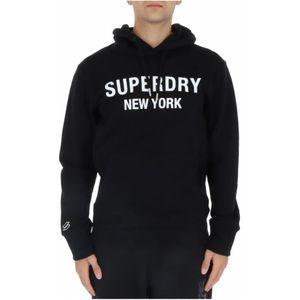 Superdry, Sweatshirts & Hoodies, Heren, Zwart, M, Sweatshirts