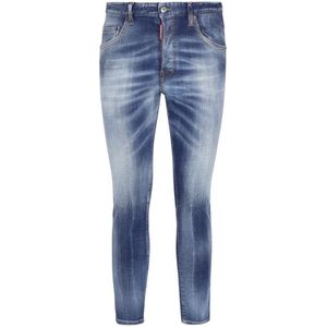 Dsquared2, Jeans, Heren, Blauw, 2Xl, Katoen, Stijlvolle Blauwe Skinny Jeans voor Heren