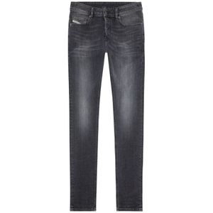 Diesel, Jeans, Heren, Zwart, W29, Denim, Slim-Fit Zwarte Stretch Jeans