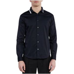 Armani Exchange, Overhemden, Heren, Blauw, M, Katoen, Shirts