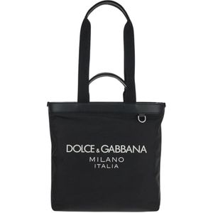 Dolce & Gabbana, Tassen, Heren, Zwart, ONE Size, Nylon, Nylon Winkeltas