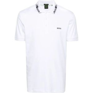 Hugo Boss, Witte Katoenen Polo Sweater Wit, Heren, Maat:3XL