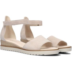 Gabor, Schoenen, Dames, Beige, 40 1/2 EU, Suède, Comfort Sandalen met Brede Band