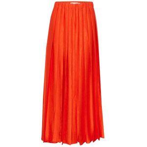 InWear, Geplooide Rok Cherry Tomato Oranje, Dames, Maat:XL