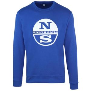 North Sails, Sweatshirts & Hoodies, Heren, Blauw, S, Katoen, Katoenmix ronde hals sweatshirt
