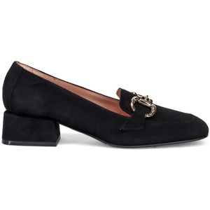 Sangiorgio, Elegante zwarte suède schoenen met vierkante neus Zwart, Dames, Maat:36 EU