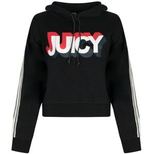 Juicy Couture, Loszittend Trainingsshirt Zwart, Dames, Maat:S