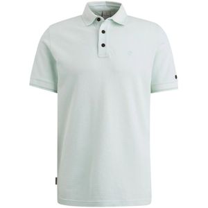 Cast Iron, Tops, Heren, Blauw, 2Xl, Katoen, Gestructureerd Jersey Polo Shirt