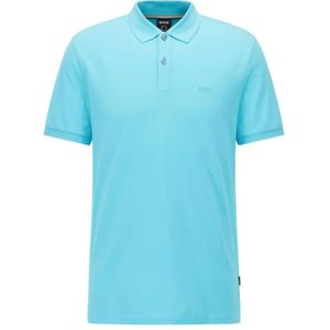 Hugo Boss, Tops, Heren, Blauw, S, Katoen, Biologisch Katoen Blauw Poloshirt