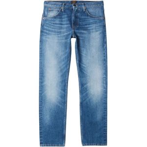 Lee, Jeans, Heren, Blauw, W34, Katoen, Selvedge Jeans Comfort Fit Rits Sluiting
