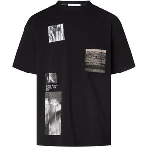 Calvin Klein, Verhoog je casual garderobe met hoogwaardige T-shirts Zwart, Heren, Maat:M