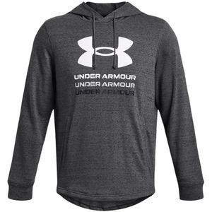 Under Armour, Terry Big Logo Hoodie Grijs, Heren, Maat:S