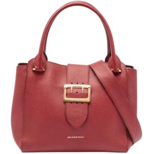 Burberry Vintage, Pre-owned, Dames, Rood, ONE Size, Leer, Pre-owned Leather totes