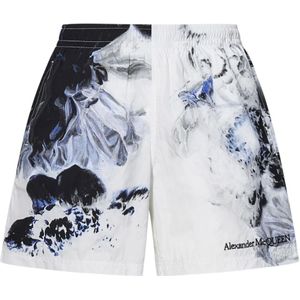 Alexander McQueen, Korte broeken, Heren, Wit, M, Short Shorts