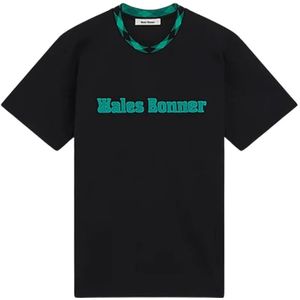 Wales Bonner, Tops, Heren, Zwart, XL, Katoen, Origineel T-Shirt