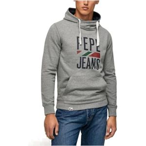 Pepe Jeans, Sweatshirts & Hoodies, Heren, Grijs, L, Hoodies
