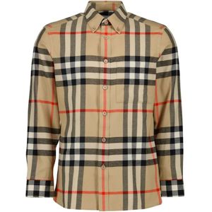 Burberry, Overhemden, Heren, Veelkleurig, S, Katoen, Vintage Geruite Overhemd