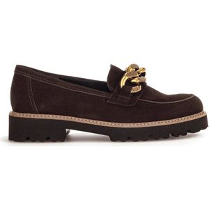 Gabor, Schoenen, Dames, Bruin, 38 1/2 EU, Bruine Fluwelen Loafers