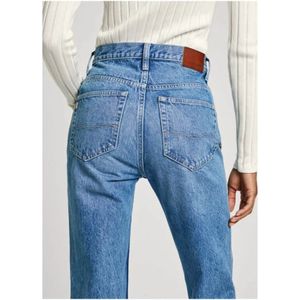 Pepe Jeans, Jeans, Dames, Blauw, W28, Denim, Slim Fit Hoge Taille 5-Pocket Denim