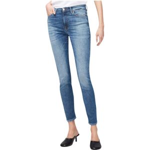 7 For All Mankind, Jeans, Dames, Blauw, W28, Katoen, Slim Illusion Eco Skinny Jeans