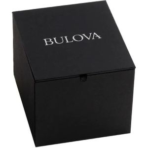 Bulova, Accessoires, Heren, Grijs, ONE Size, Automatisch Leren Horloge, Grijze Kast & Band