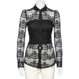 Dolce & Gabbana Pre-owned, Pre-owned Lace tops Zwart, Dames, Maat:S