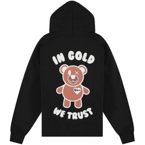 In Gold We Trust, Sweatshirts & Hoodies, Heren, Zwart, L, Ted Jet Black Hoodie